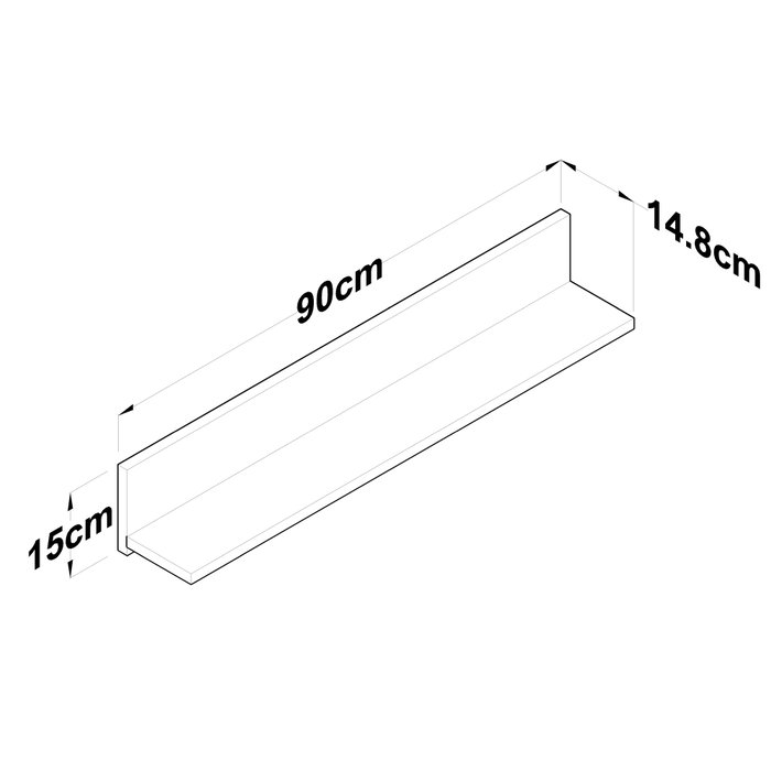 Hanah Home AE104 - 2669 Estantería de Pared Nogal